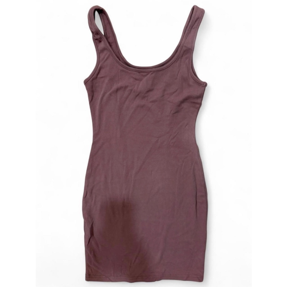 Brown mini bodycon dress